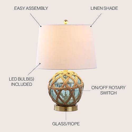 Miniatura 2 de JONATHAN Y JYL1085A Andrews - Lámpara de mesa LED de cristal  cuerda de 21.5 pulgadas, lámpara de mesita de noche contemporánea para dormitorio,