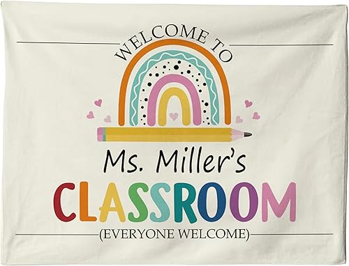 Miniatura 5 de Tapiz de arco iris personalizado - Preciosa decoración para colgar en la pared para niños de jardín de infantes