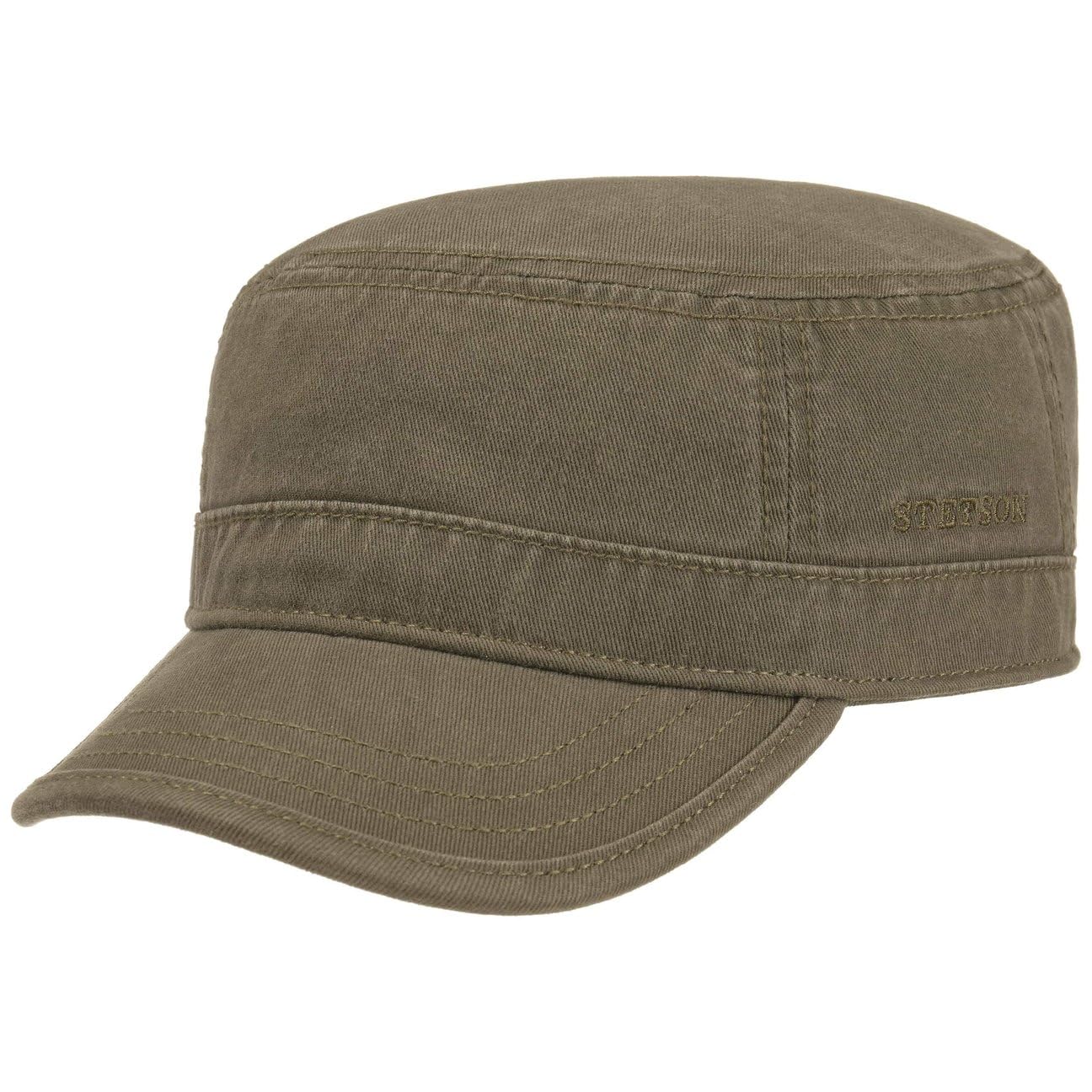 Stetson Gosper Ladies/Mens Army-Style Urban Cap - Cotton Army Cap - Military-Style Cap with UV Protection - Summer and Winter Cap - Cap Olive