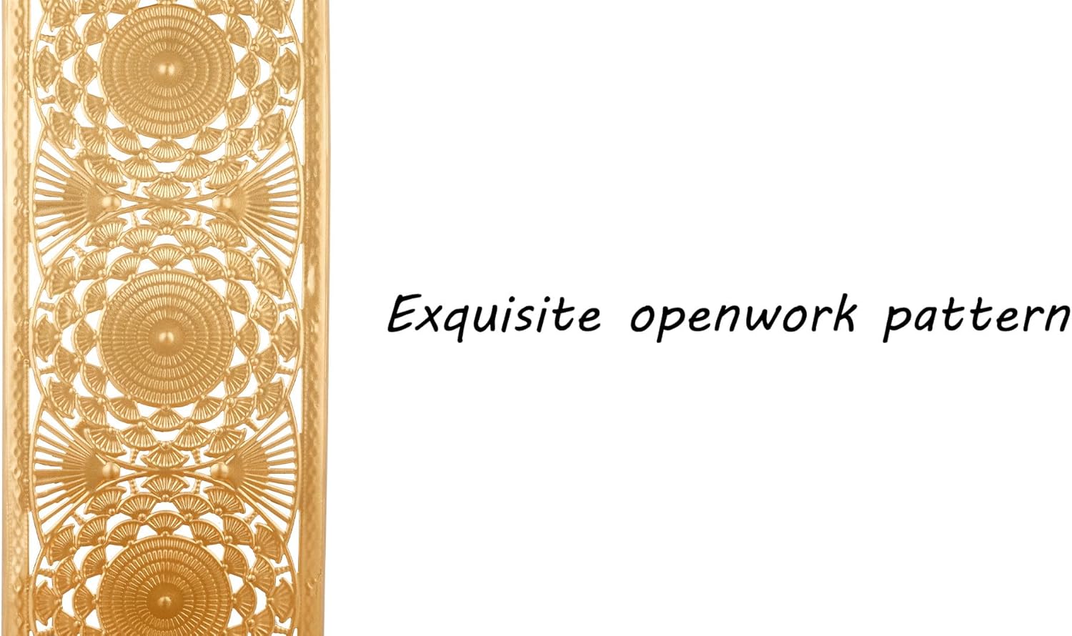 Wall Candle Sconce Set of 2,Gold Metal Wall Mount Candle Holder，Spanish Baroque Hollow Carving Wall-Mounting Sconces for Living Room, Bathroom, Dining Areas,Hallways Decorations