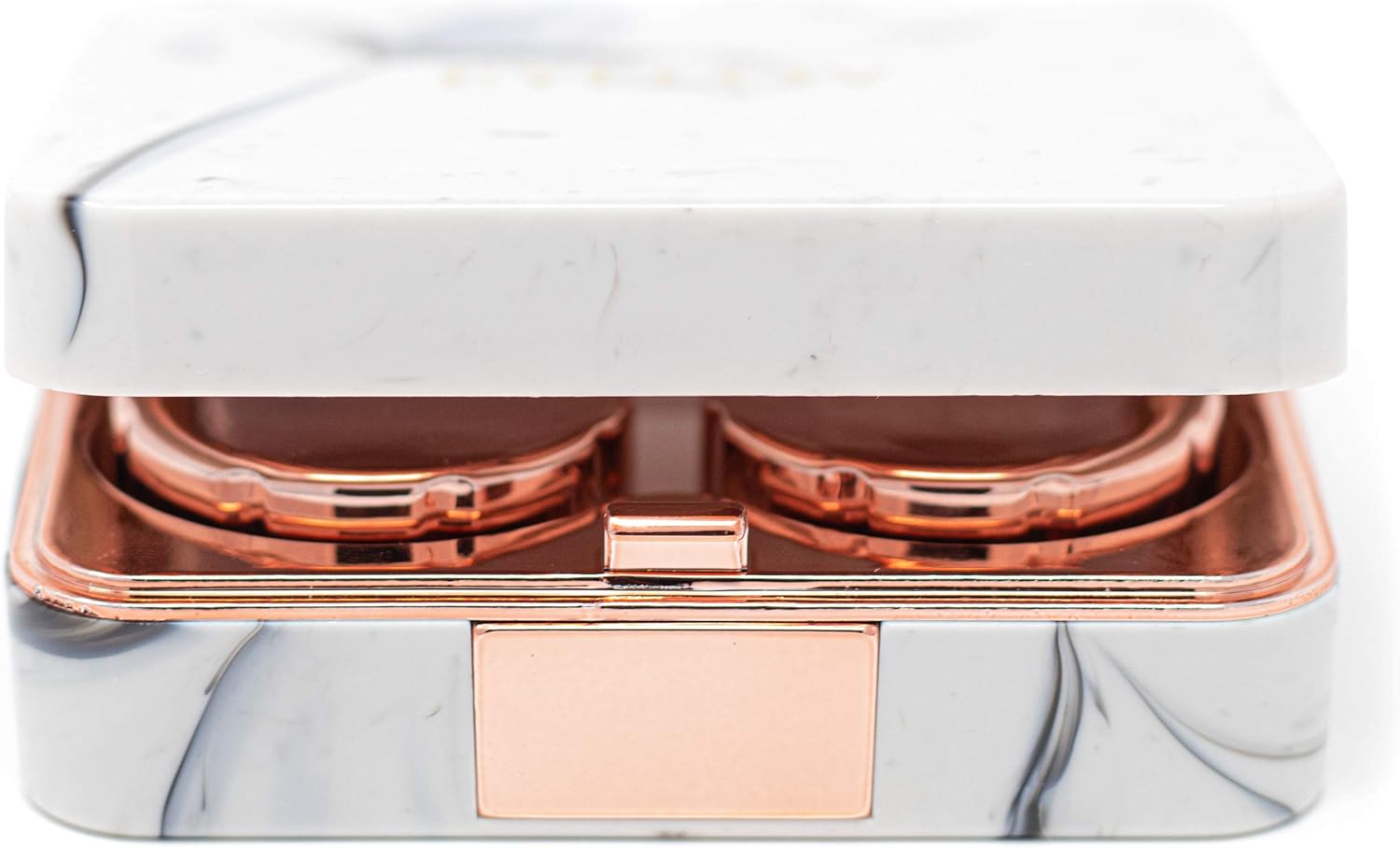 EYELOV Contact Lens Travel Case, Cute Marble Mini Contact Lens Travel Kit Holder Container Includes Contact Lens Remover Tool with Bottle and Tweezers (Rose Gold) : Health & Household