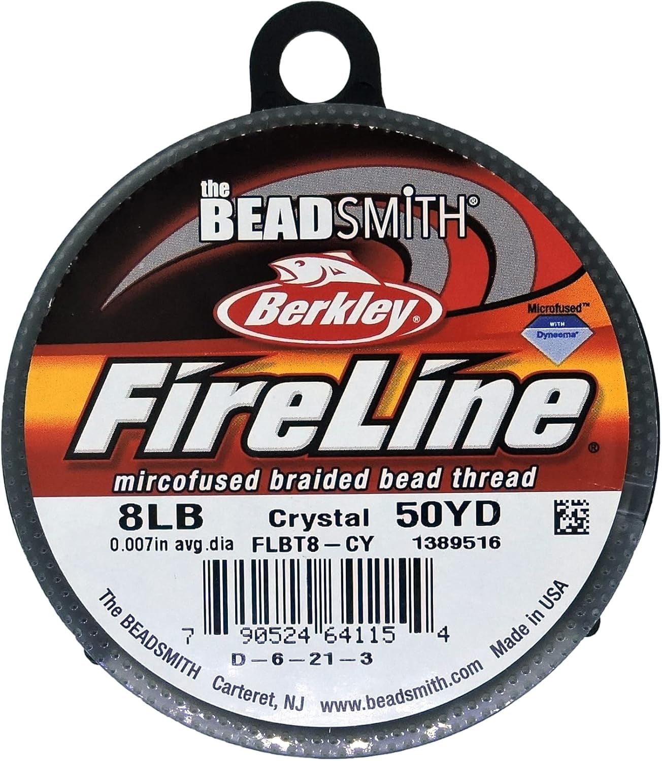 Bundle of 2 Colors: Fireline Beading Thread, 50 Yards/Spool, 8LB Test, 0.007" Inch - 50YD Clear + 50YD Smoke