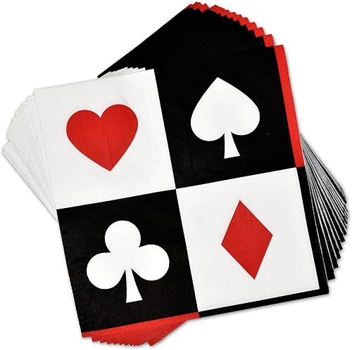 Miniatura 4 de Gift Boutique Juego de vajilla de juego de póquer nocturno de casino, 24 platos de 9 pulgadas, 24 platos de 7 pulgadas, 24 9 onzas, tazas de 50