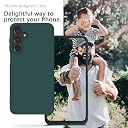 YATWIN Silicone Back Case for Samsung Galaxy A26, Soft-Touch Phone Back Cover for Samsung Galaxy A26 - Dark Green gallery image