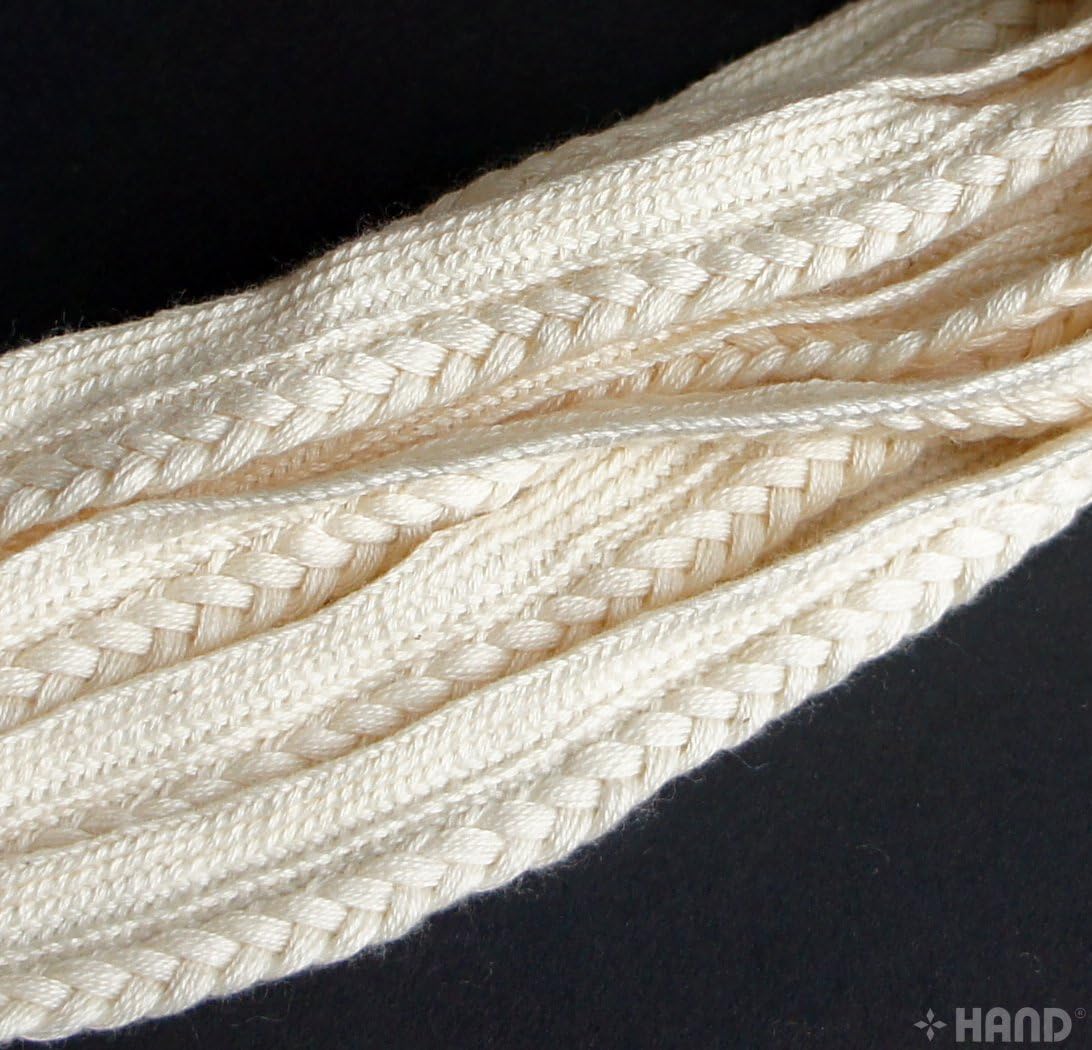 BRT27 100% Cotton Cream with Plait Edge Sew in Pipe Trim - 13mm Wide appx 7 Meters