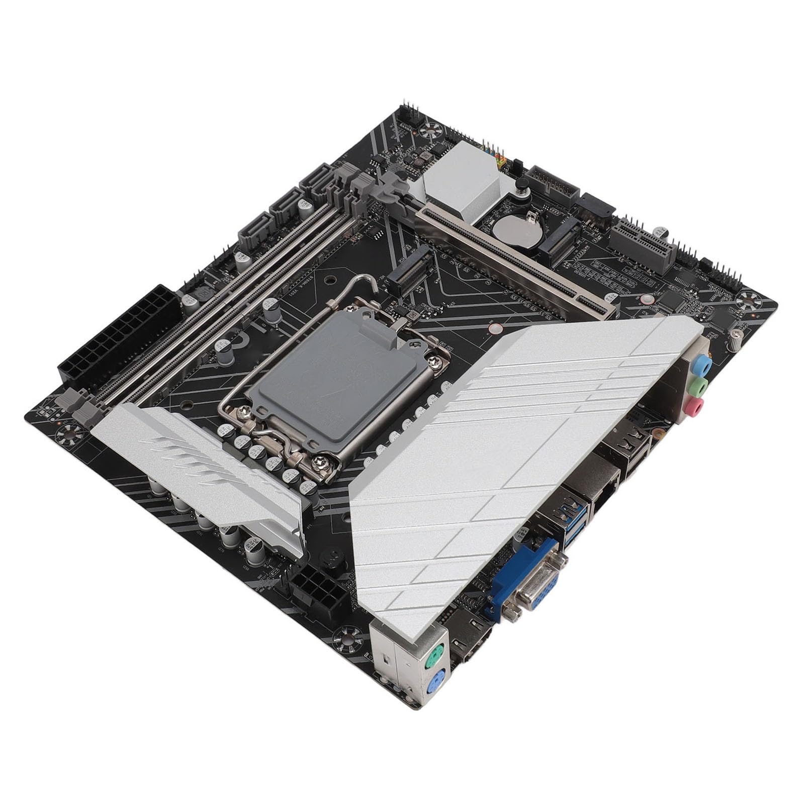 Zunate Scheda Madre B760M K DDR4, LGA 1700, per Serie GEN12/13, Scheda Madre ATX, PCle 4.0, HDMI 2.0, SATA3.0, 2xUSB3.0, 2xUSB2.0, M.2 SSD, RJ45, VGA, Aura SYNC