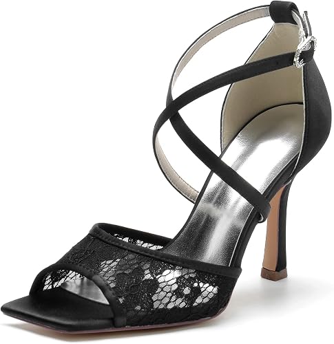 Comfortabele Ademende Hoge Hakken Dames Bruidsschoenen Wit, Open Teen  Vierkante Kop Bruidsschoenen Sandalen Feestavond Schoenen : Amazon.nl:  Kleding, schoenen \u0026 sieraden