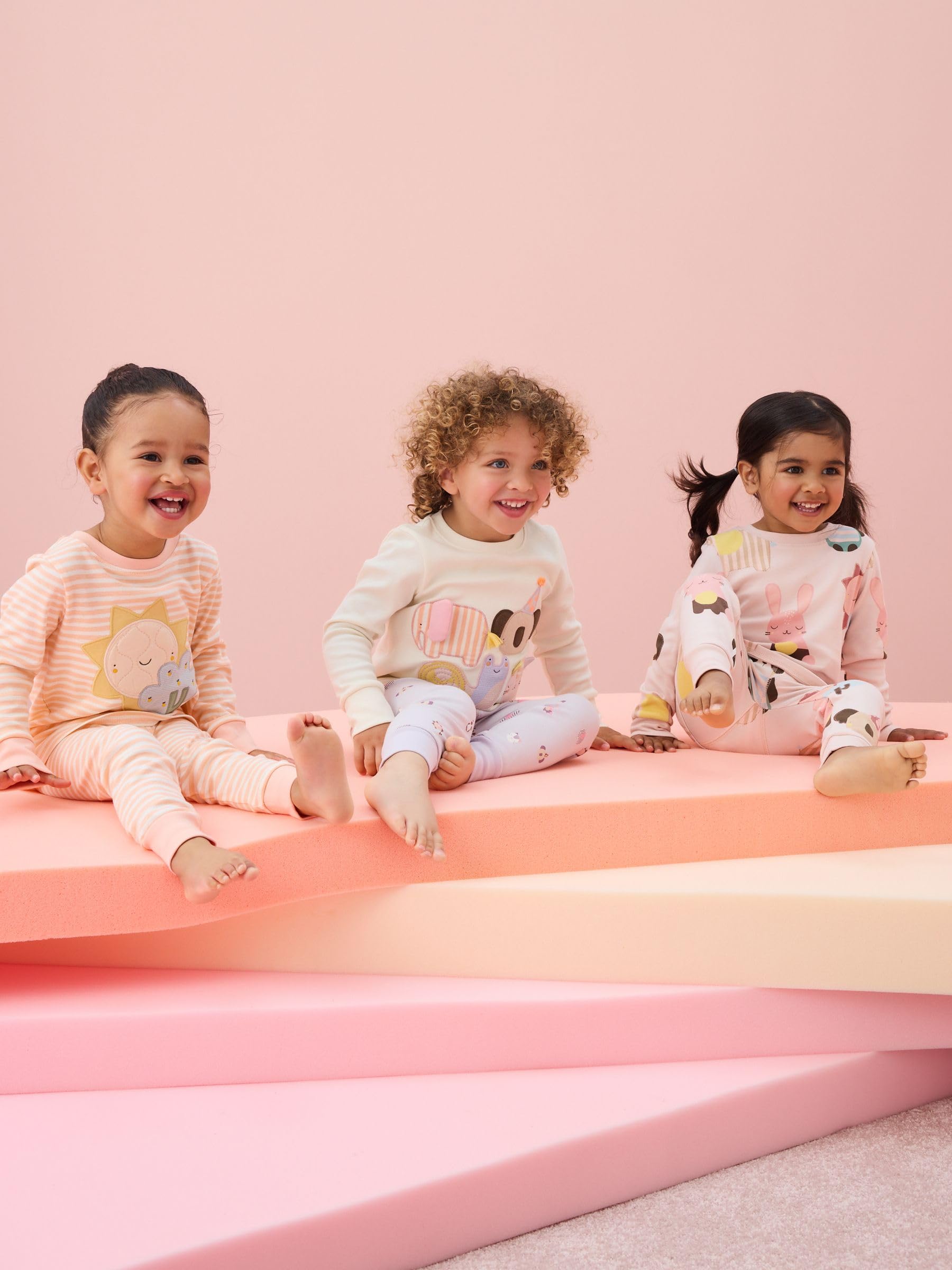 NEXT Fille Pyjama Douillet à Manches Longues, Lot de 3