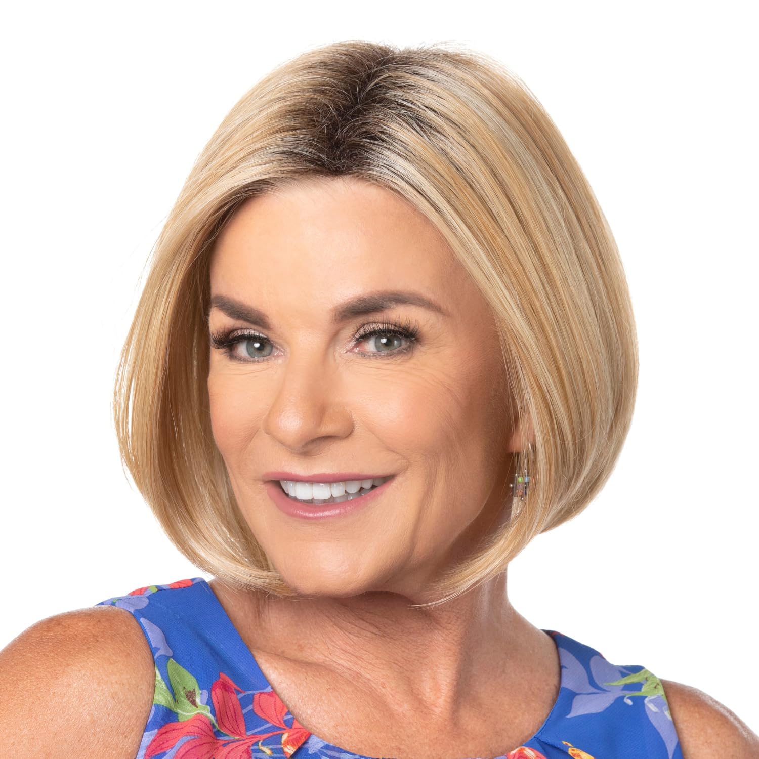 Toni Brattin Celebrity Wig - Chic, Chin-Length Bob with Natural Movement & a Sweeping Bang - Heat-Friendly Synthetic Fiber Looks & Feels Natural - Adjustable &