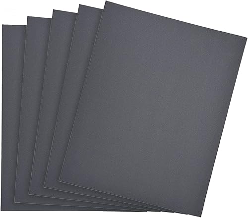 Miniatura 12 de uxcell Hojas de lijado de grano 360 de 9 x 11 pulgadas, papel de lija de carburo de silicio húmedo y seco para muebles de madera, pulido de metal, 5