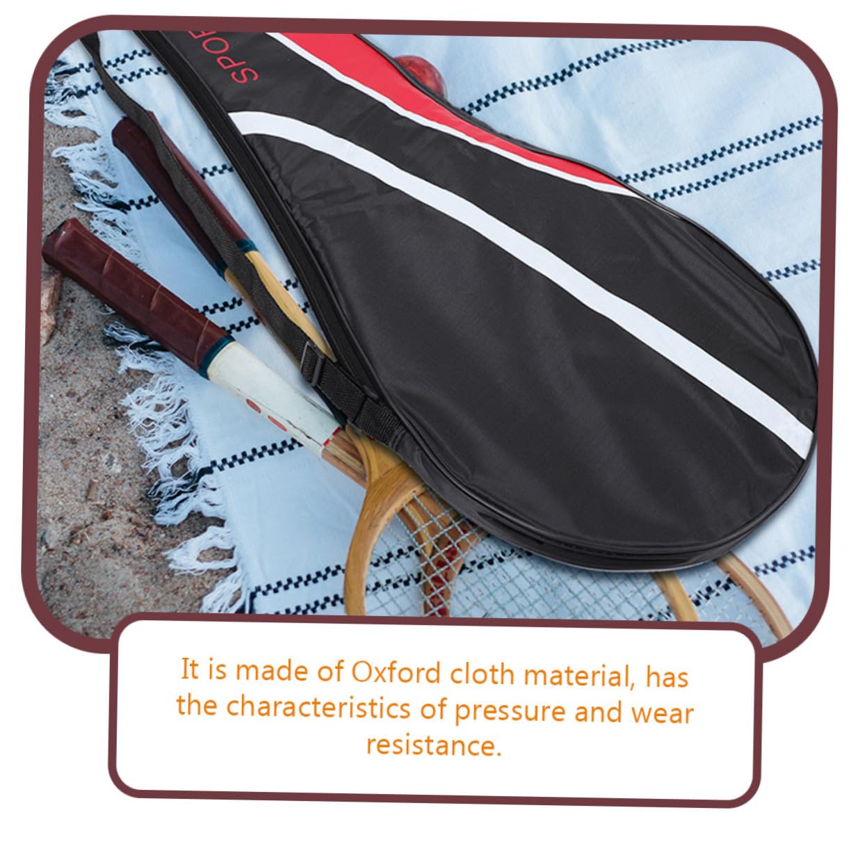Bolsa Portátil Resistente Tela Oxford para 2 Raquetas de Bádminton