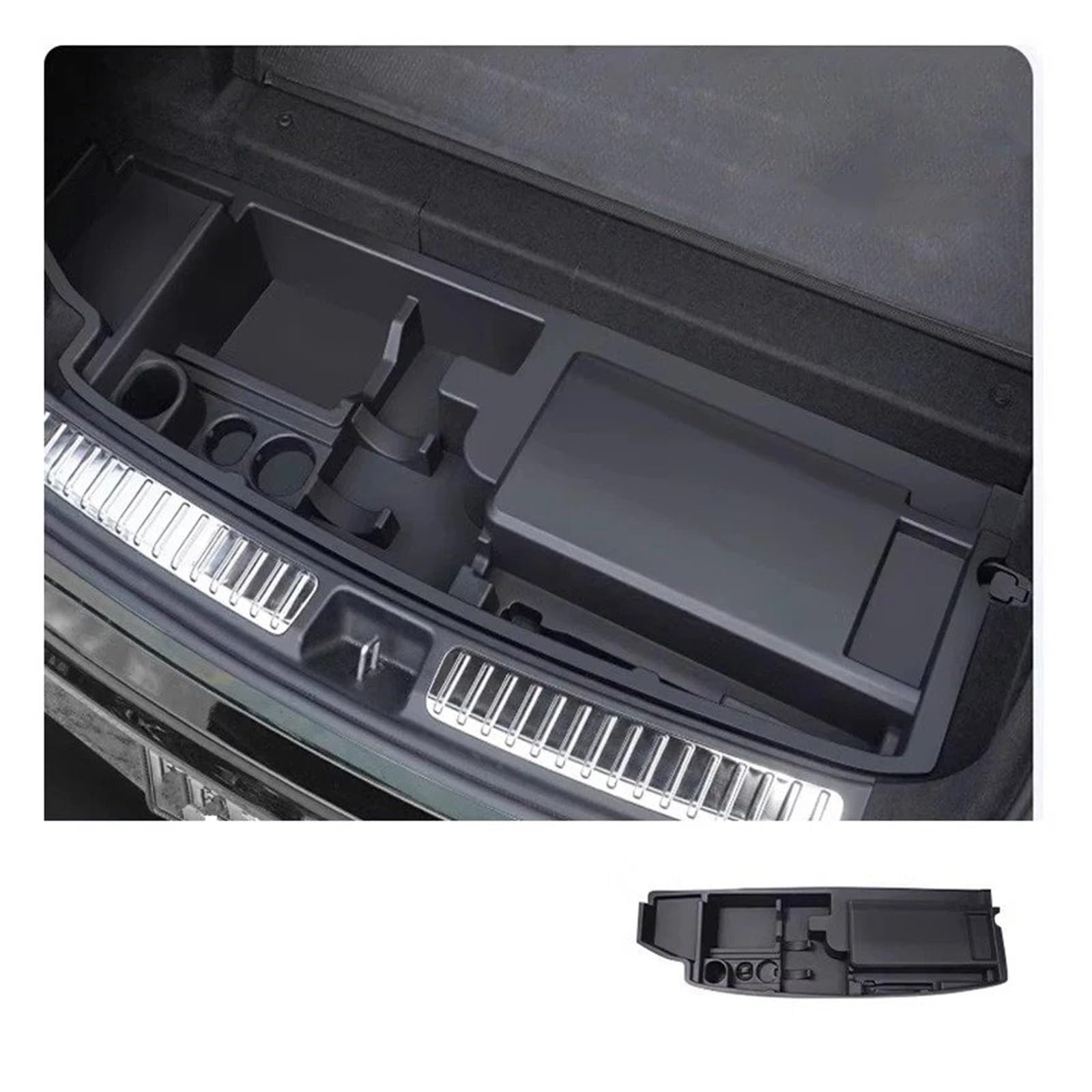 KIFWGIH Cargo Cover Car Styling Trunk Storage Box Multifunctional Folding Box Organizer Hidden Storage Box For Lixiang Li L7 L8 L9 Rear Trunk Parcel Shelf(For L7-ABS)
