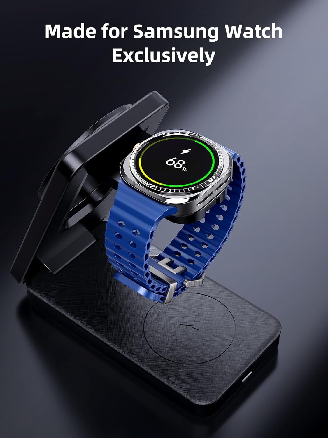 3 in 1 Magnetic Wireless Charger for Samsung, Foldable Android Charging Station for Galaxy S26/S25 Ultra /S24/Z Fold 7/Flip 7, Magnetic Watch Charger Stand for Galaxy Watch Ultra 8/7/Buds 3 for Travel