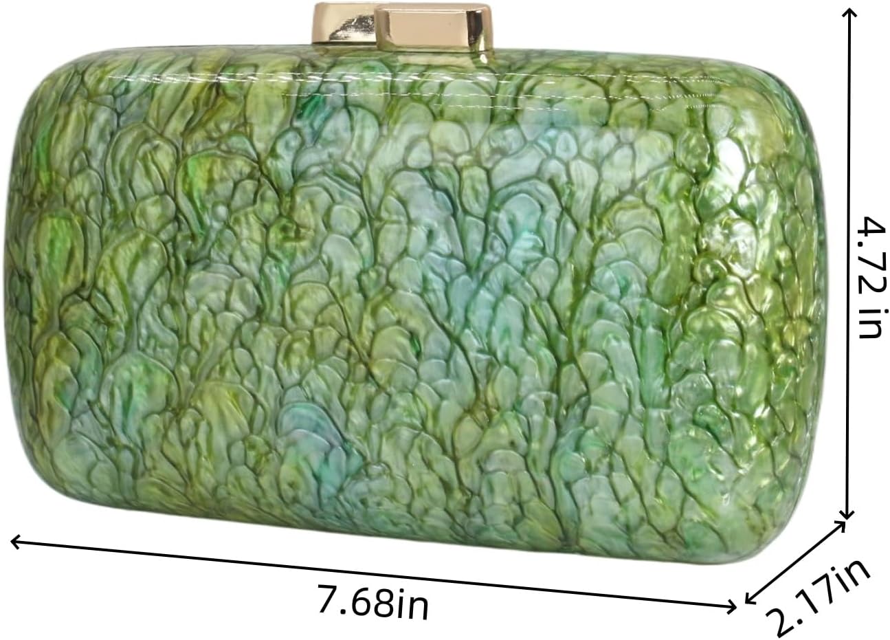 Acrylic Purses for Women Marbled Evening Shoulder Bag Acrylic Clutch with Chain for Party Wedding Cocktail Prom