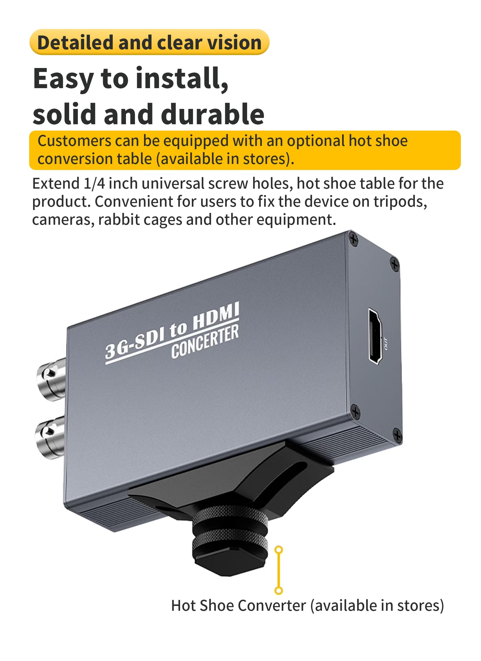 Konwerter Link Pi 3G SDI na HDMI, wejście 3G SDI Loop wyjście HDMI 1.3, poziom B 1080p HD, do aparatów fotograficznych SDI dekoder Box SDI Matrix HDMI Encoder Projektor SDI monitor (SET4)