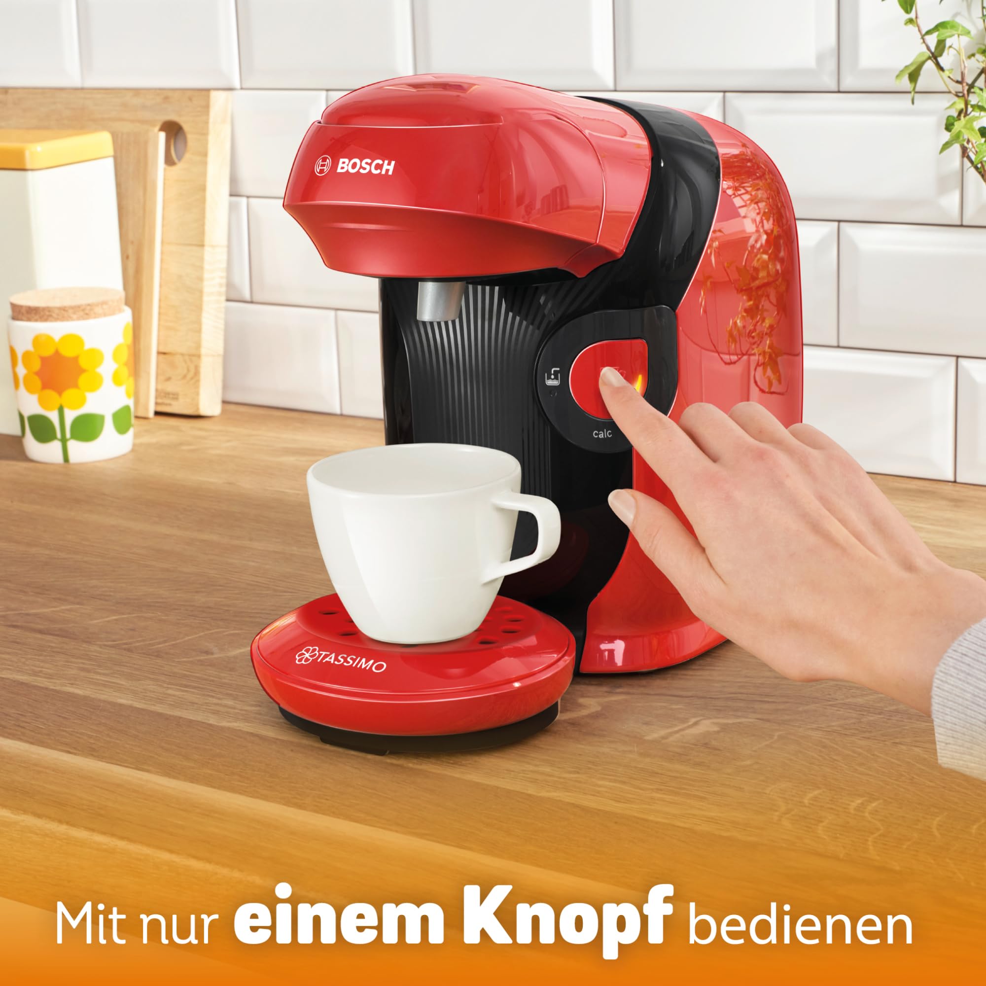 Bosch Tassimo Style TAS113E Kapselmaschine, 1400 W, rot, über 70 Getränke