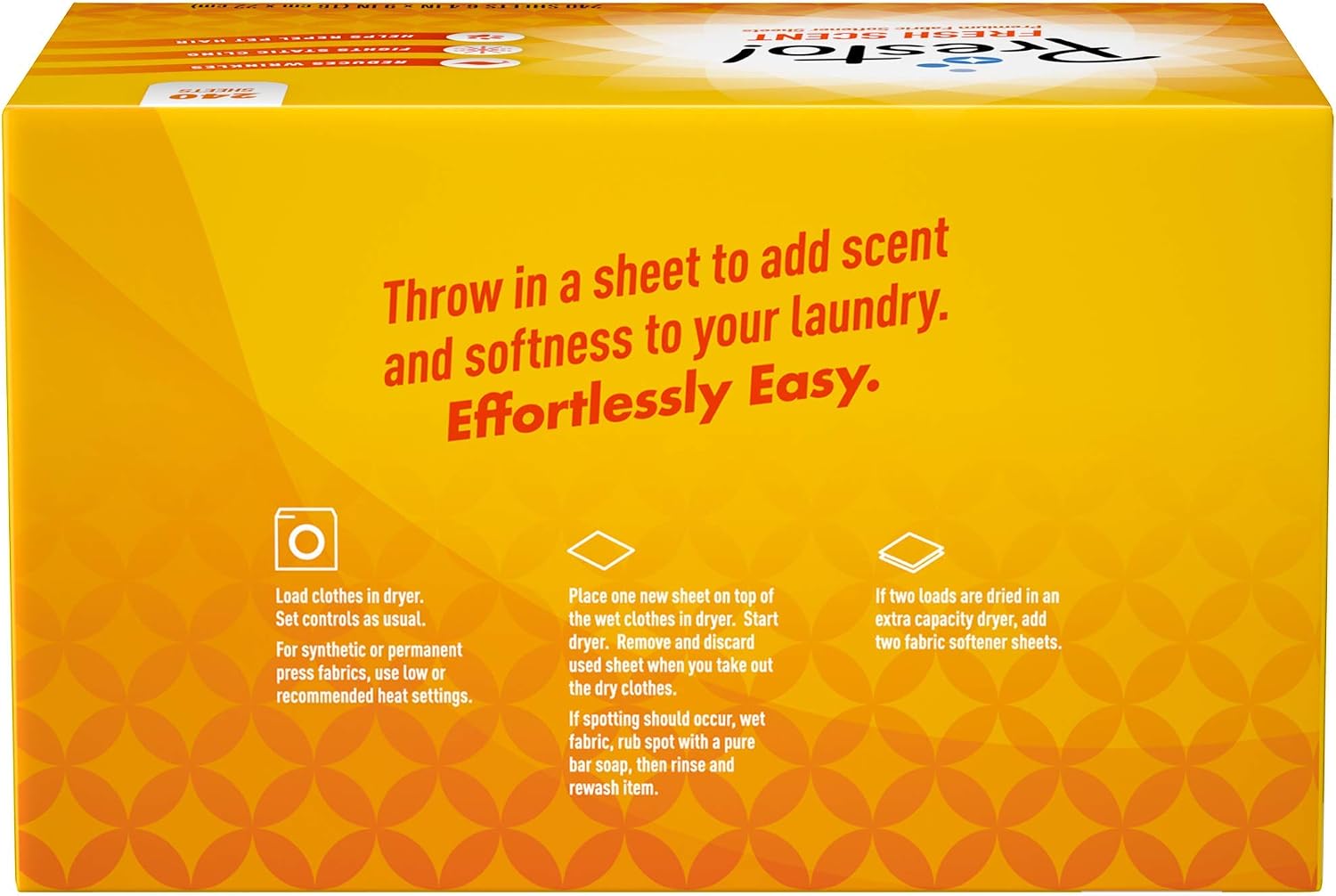 Amazon Brand - Presto! Fabric Softener Sheets, Fresh Scent, 240 Count