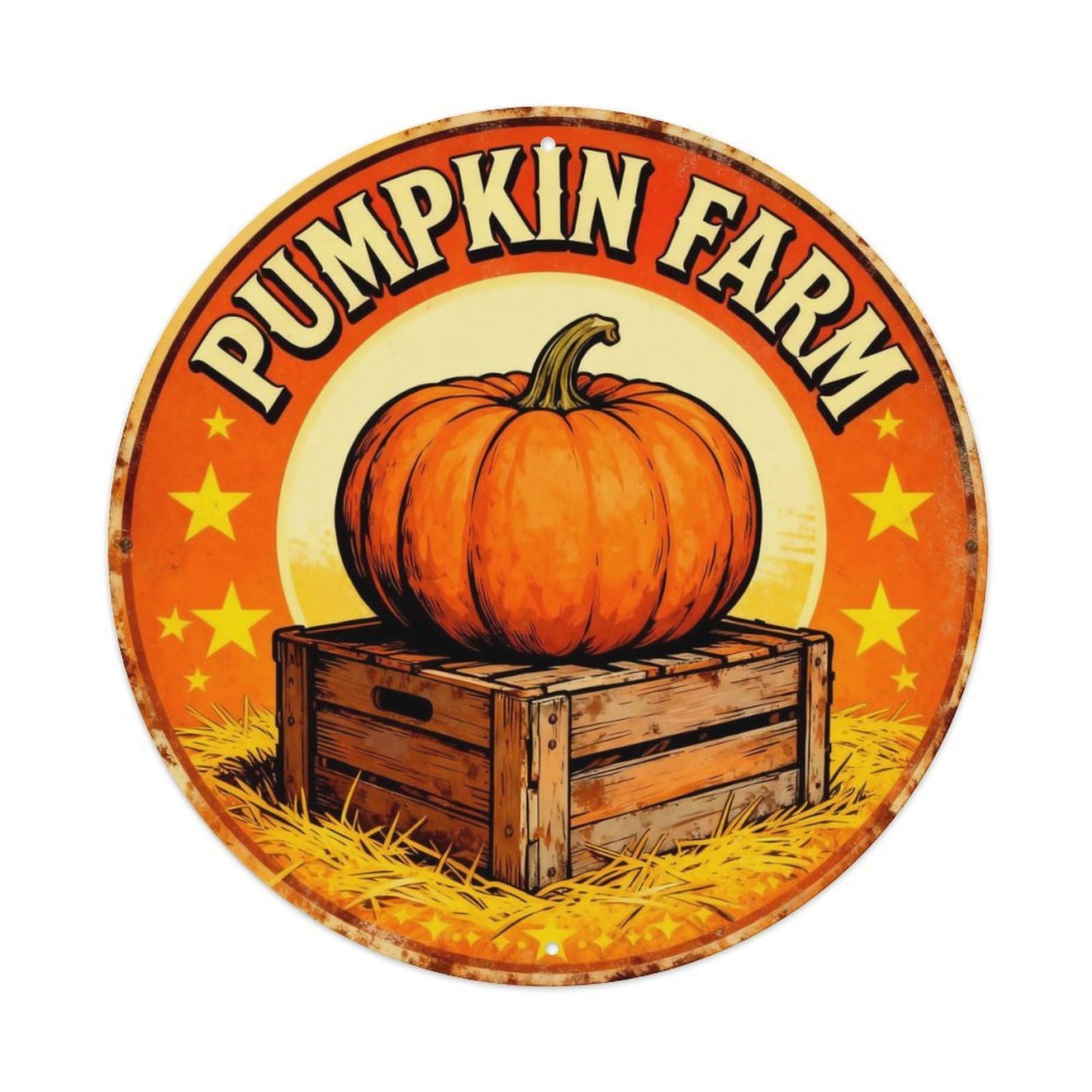 Pumpkin Farm Fall Sign Metal Tin Sign Plaque