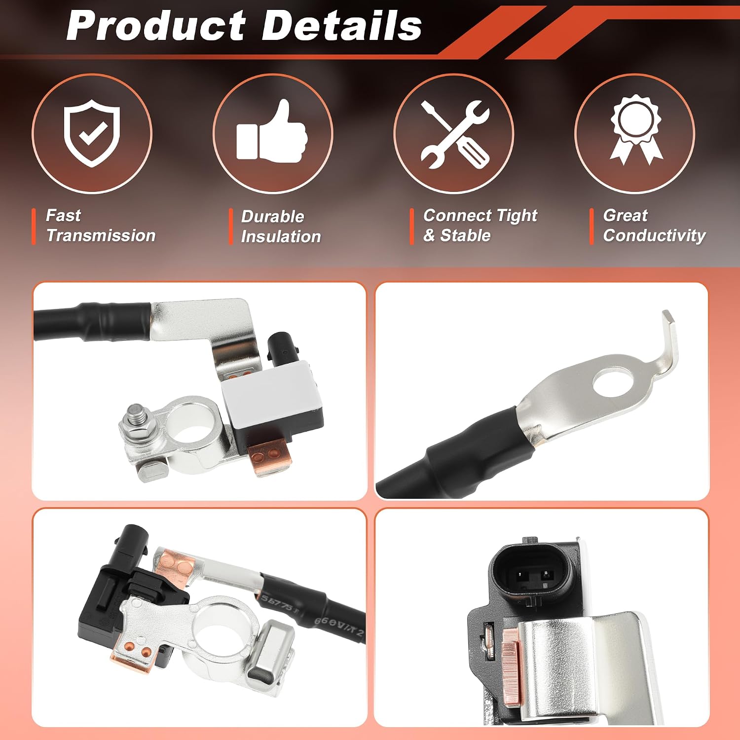 Negative Battery Cable with IBS for BMW 328i 335i 328xi 335xi Replace 61129134854 Battery Negative Cable Terminal IBS for BMW 335d 335is M3 M5