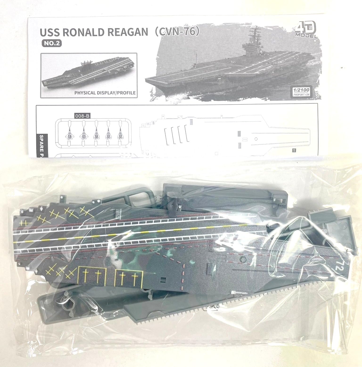 Amazon.com: 4D 1:2100 Scale USS Ronald Reagan (CVN-76