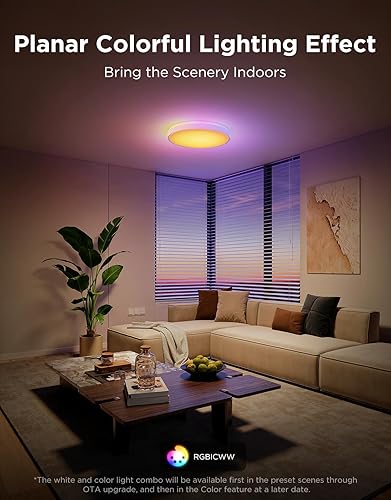 Miniatura 3 de Govee RGBIC - Lámpara de techo inteligente de 4300 lúmenes, lámpara de techo LED funciona con materia, lámpara de montaje empotrado, colores de