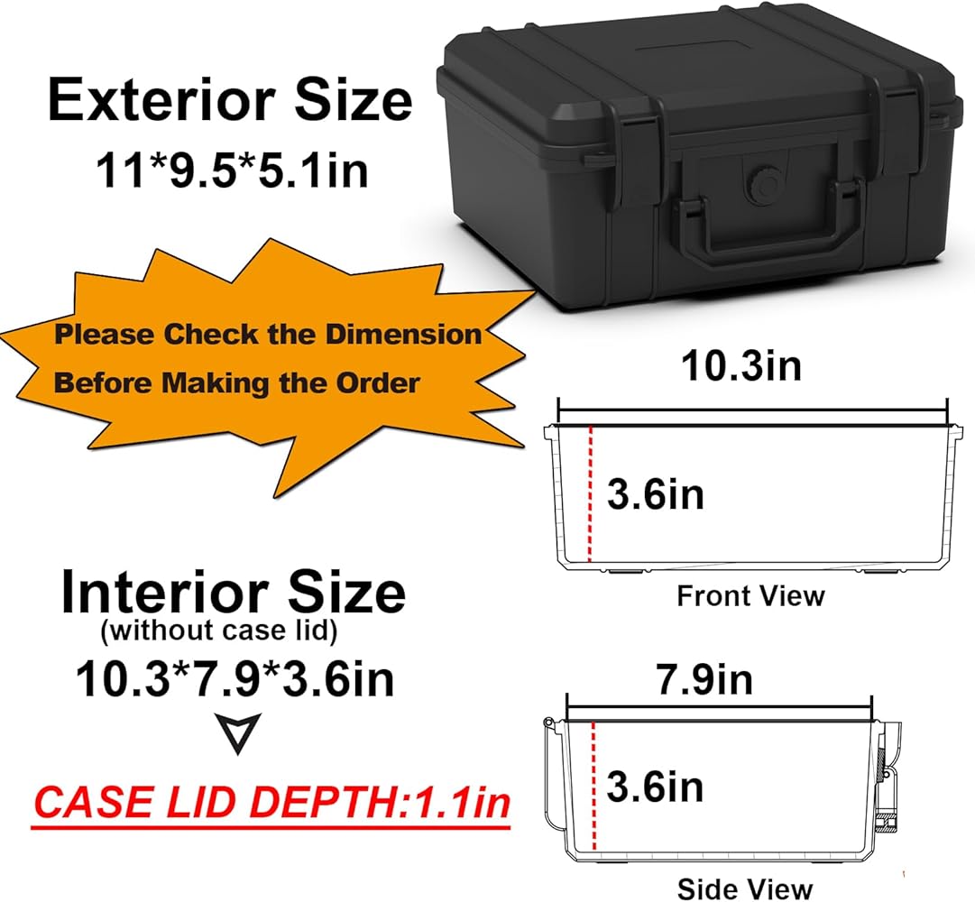Amazon.com : Ant Mag Waterproof Hard Case with Pick & Pluck Foam