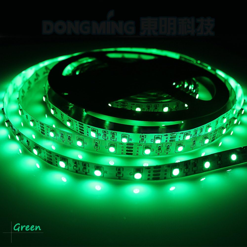 Zofei 1M 39.38 inch non-waterproof 60leds/m white PCB USB led Strip Light 5v 3528 SMD led Ribbon flexible tape neon TV Background lighting with usb cable port (green)