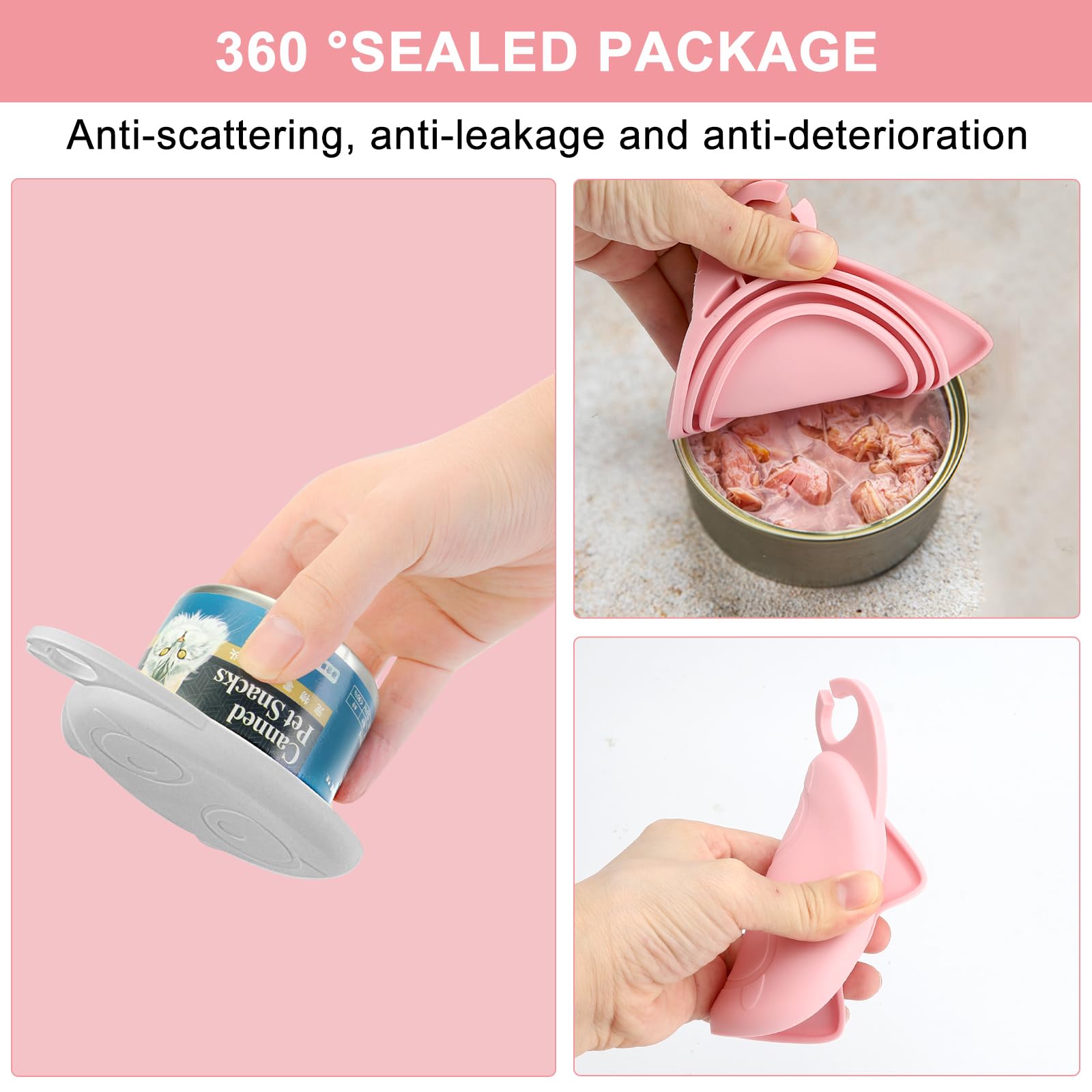 Set di 2 cucchiai per cibo per gatti, multifunzionali, apriscatole e custodia in silicone senza BPA, per alimenti per animali domestici, gatti, cani, alimenti per animali domestici