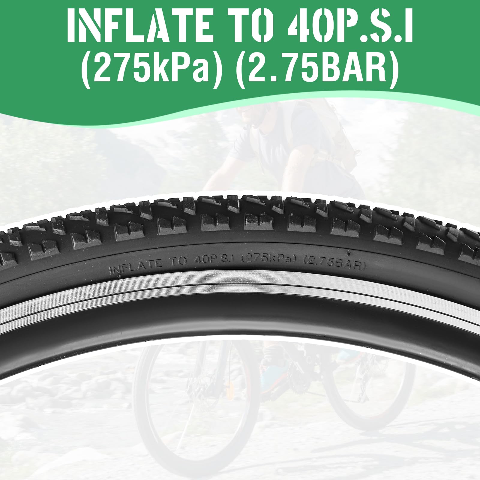 1/2er Set 700x40c Fahrradreifen 28x1,60 Zoll 42-622 Rennrad Reifen mit FV 48MM Schläuchen & Reifenheber