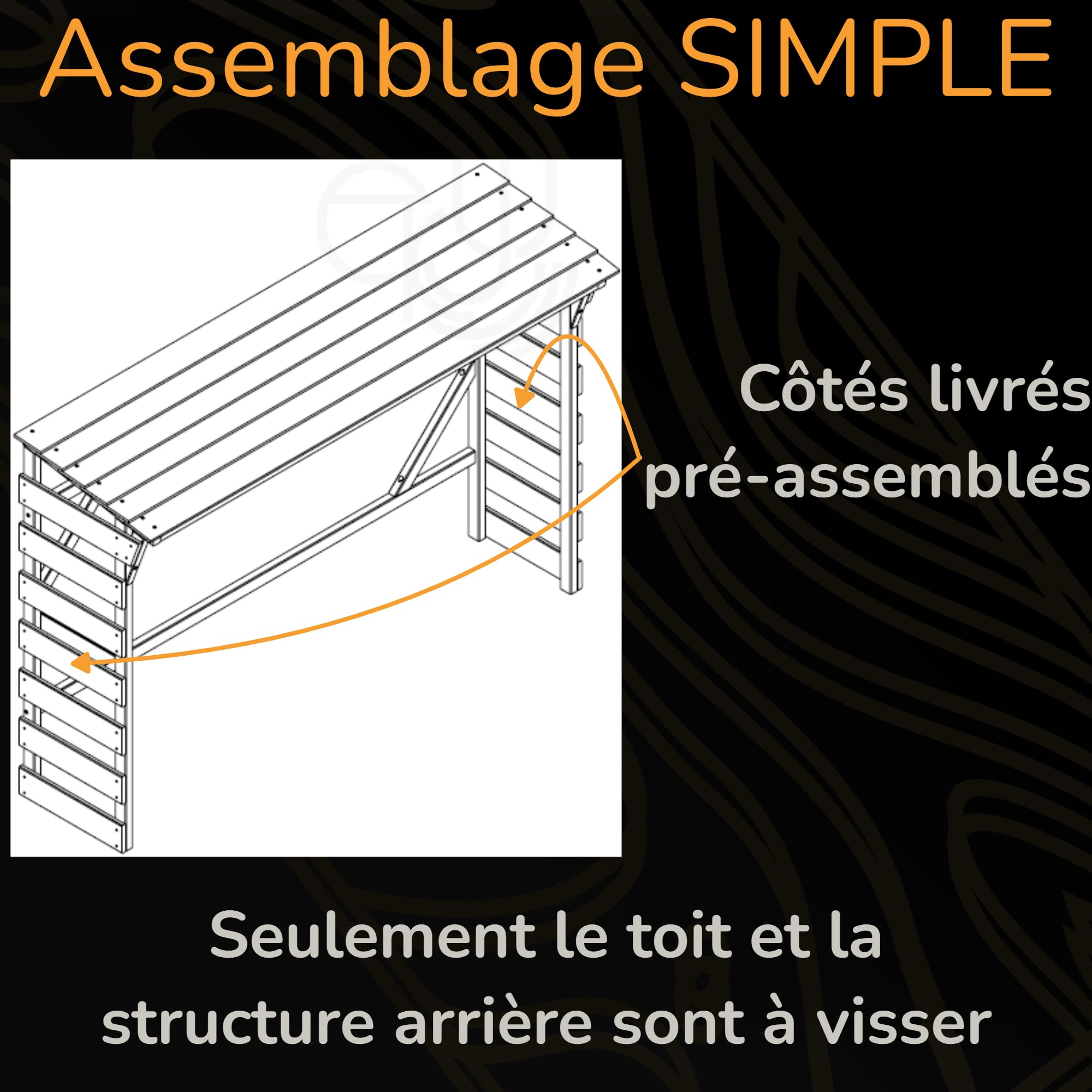 Cache Poubelle Exterieur Bois Made in Europe (FSC) Abris Buches, Range Buches Exterieur, Rangement Bois