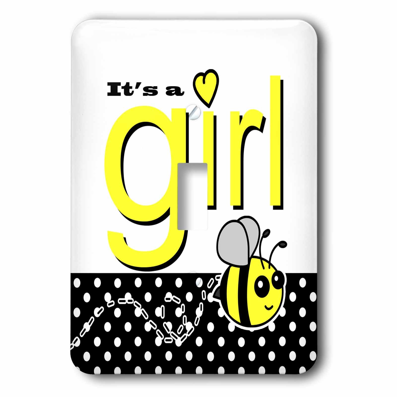 Interrupteur à bascule mignon motif abeille jaune et noir LSP_57104_1