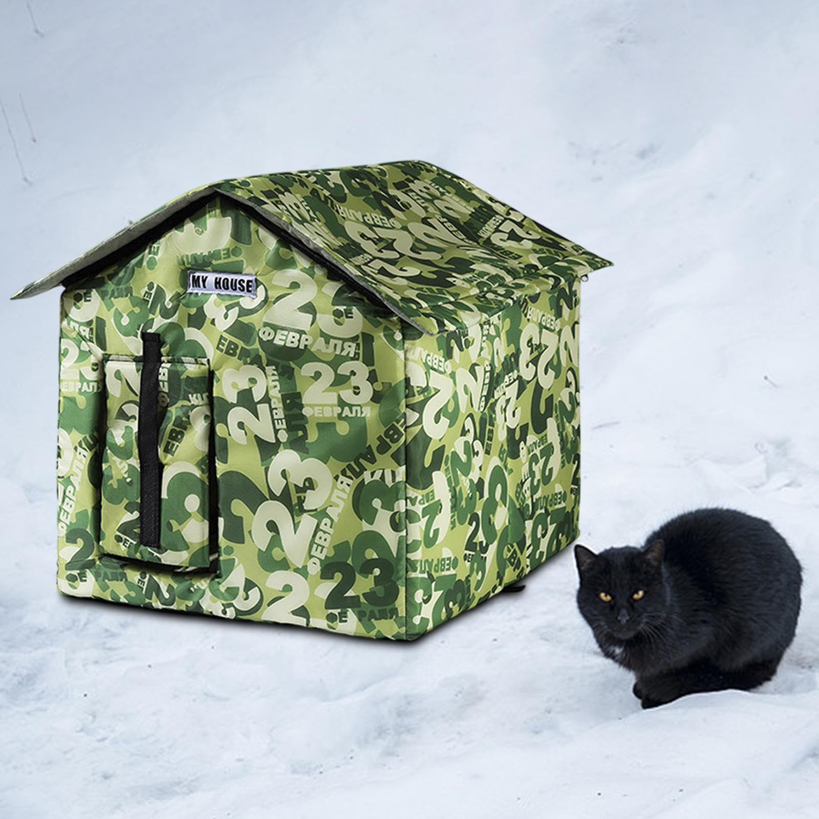 Gralara - Niche Chaude Extérieur Pour Chat Avec Coussin - Abri Isolé Hiver Pour Chats D'Extérieur Ou Errants