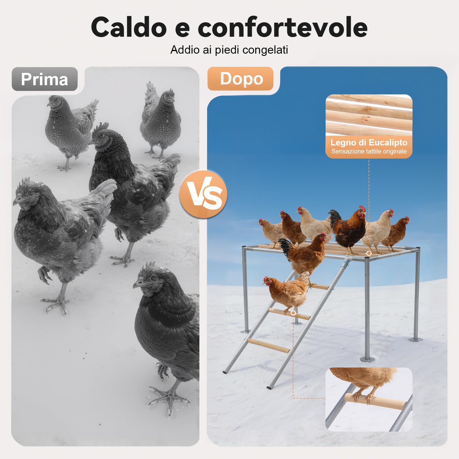 Asta per pollaio, accessorio per pollaio con scala e piattaforma di riposo, torre da arrampicata per 10 polli adulti, case di pollo, allevamento casalinghe, giocattoli per l'habitat