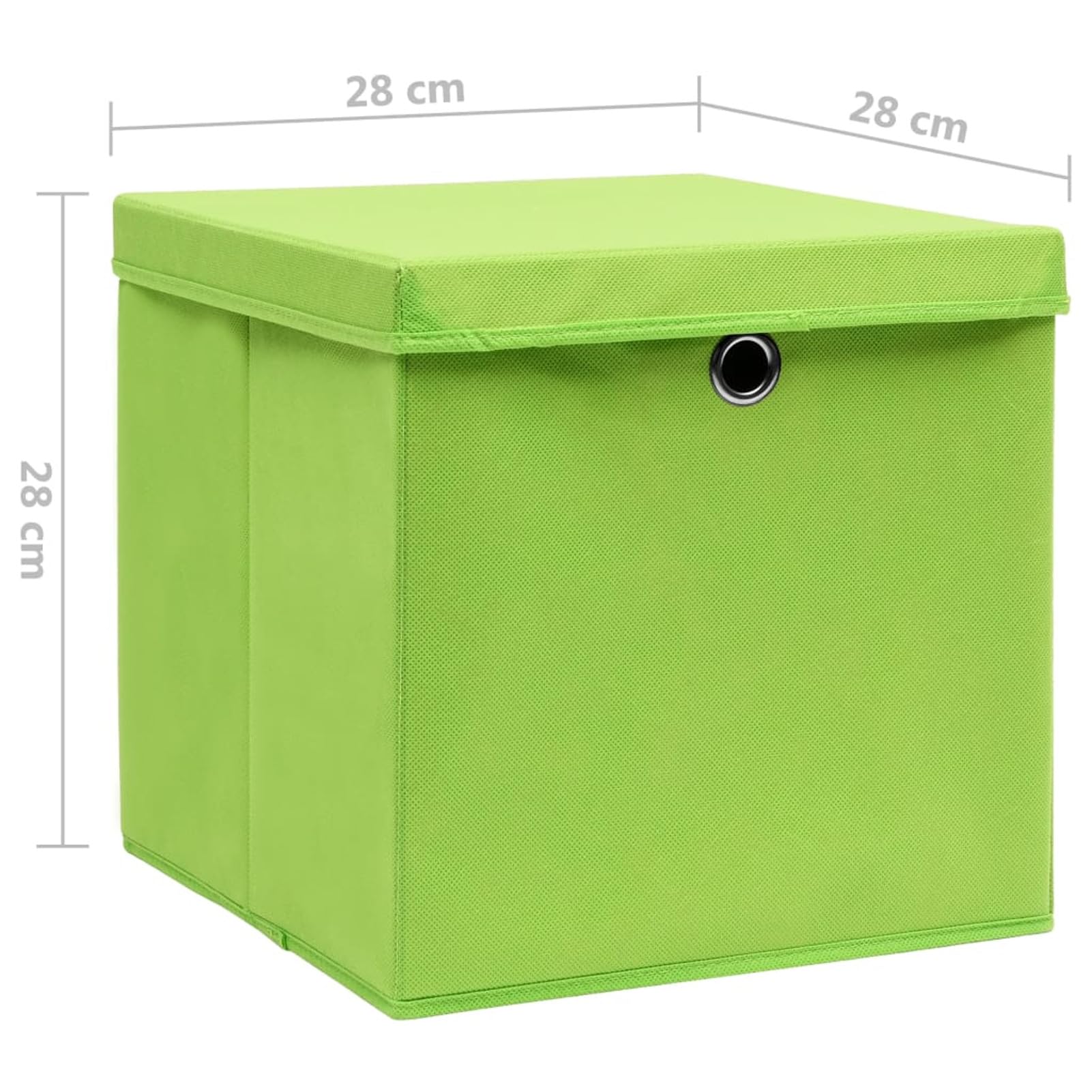 ZEYUAN Aufbewahrungsboxen mit Deckeln 10 STK Spielzeugkiste, Aufbewahrungskiste, Kleideraufbewahrung, Kleideraufbewahrung & Organisation, 28x28x28 cm Grün