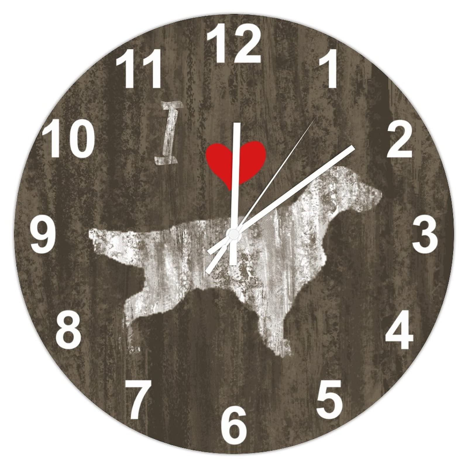 Horloge murale en bois silencieuse pour un salon apaisant style campagne