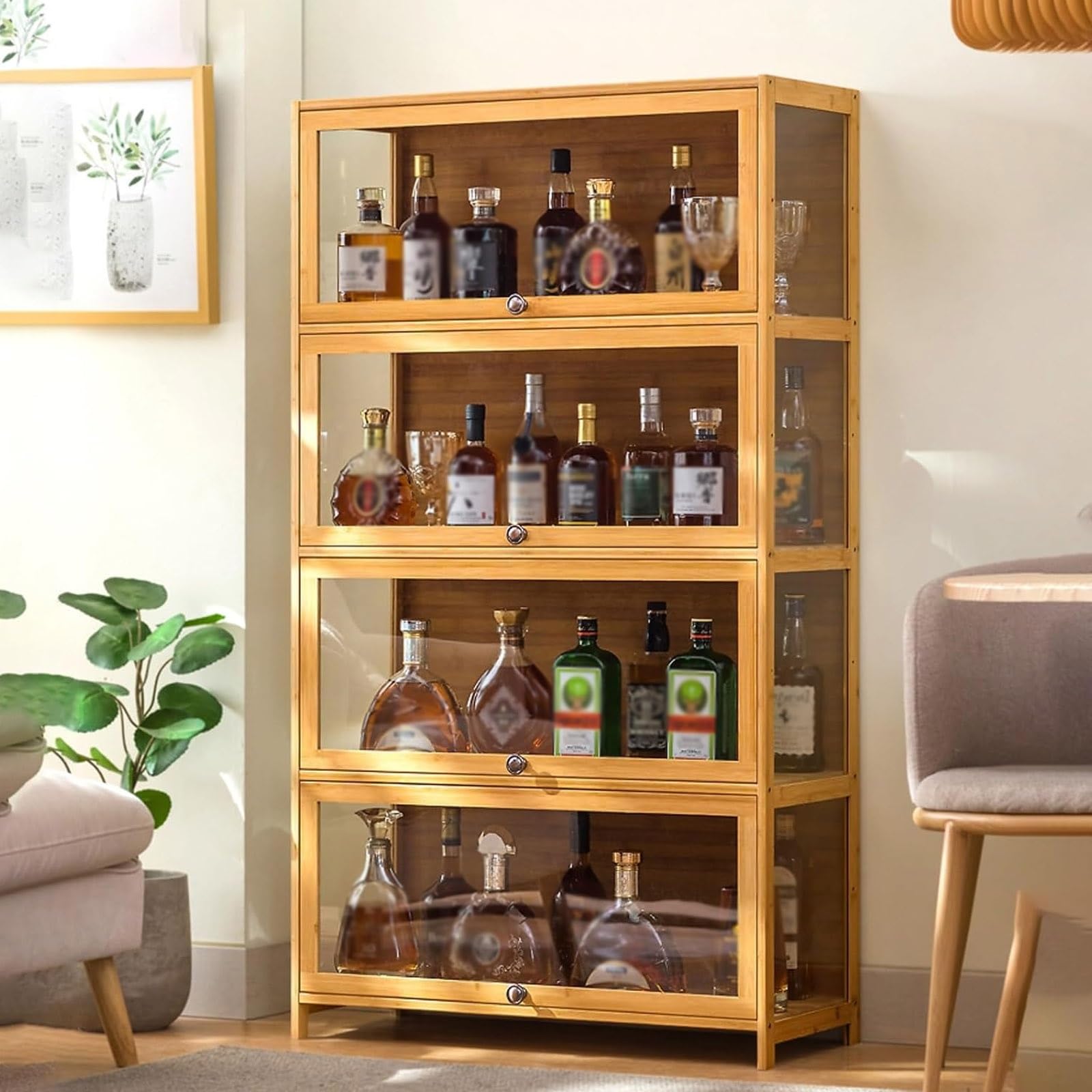 Amazon.co.jp: ウイスキー 棚 おしゃれ 酒棚 ワインバーキャビネット