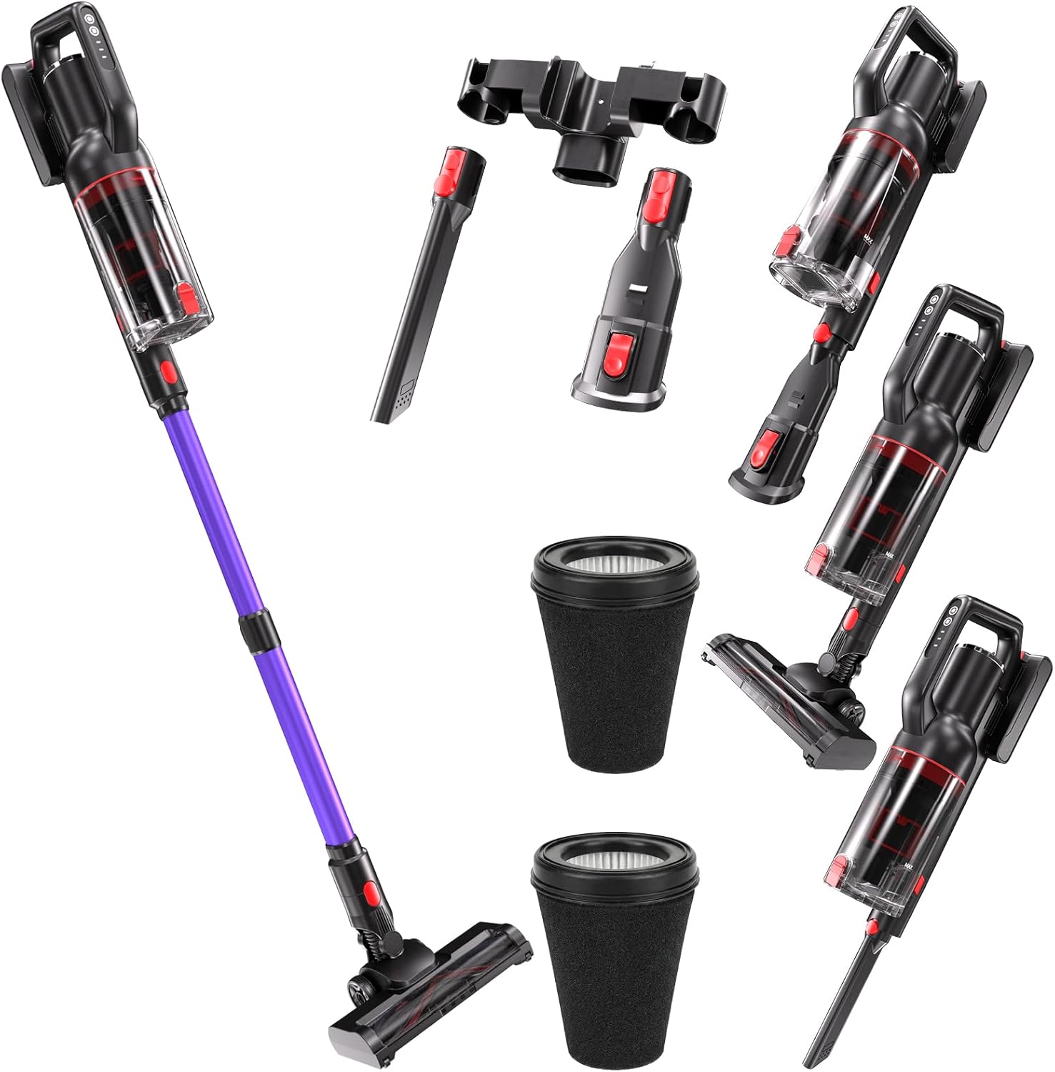 The ASKGIFT Cordless Vacuum Cleaner Features Anti-Tangle Technology Making Light Work of Cleaning Carpets, Hard Floors and a Variety of Other Surfaces for a Experience.