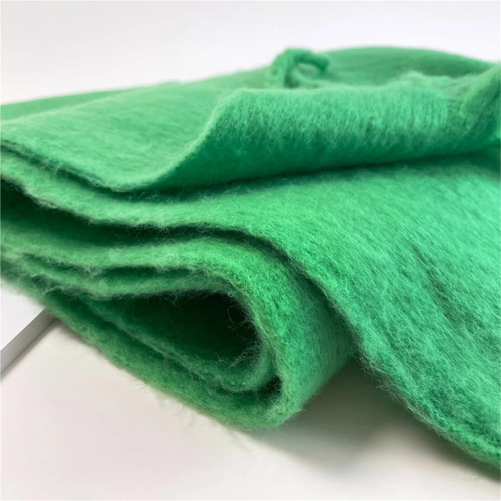 Sciarpa Pashmina Invernale in Mohair da Donna, Sciarpa Lunga Calda Morbida e Ispessita, Scialle soffice con Nappe Classiche(Light Blue)