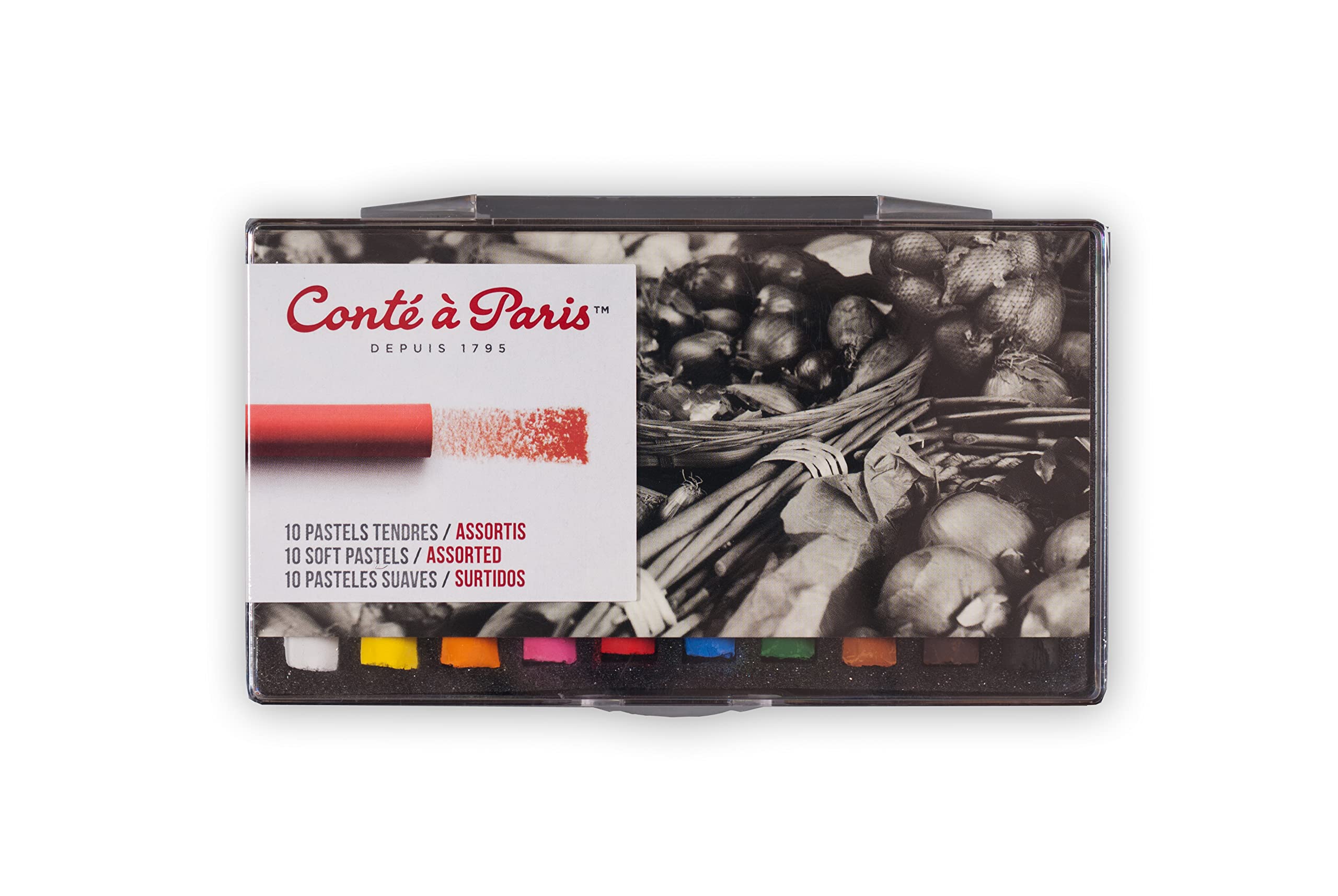 Conté à Paris Soft Pastels - Assorted Colours (Pack of 10)