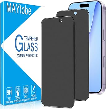 MAYtobe 2-Pack Matte Privacy Screen Protector for iPhone 17 Tempered Glass | Anti-Fingerprint, Smooth as Silk, Anti Scratch, Anti-Reflection, Easy to Install