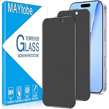 MAYtobe [2-Pack Matte Privacy Screen Protector for iPhone 17 Tempered Glass, Anti-Fingerprint, Smooth as Silk, Anti Scratch, Anti-Reflection, Easy to Install