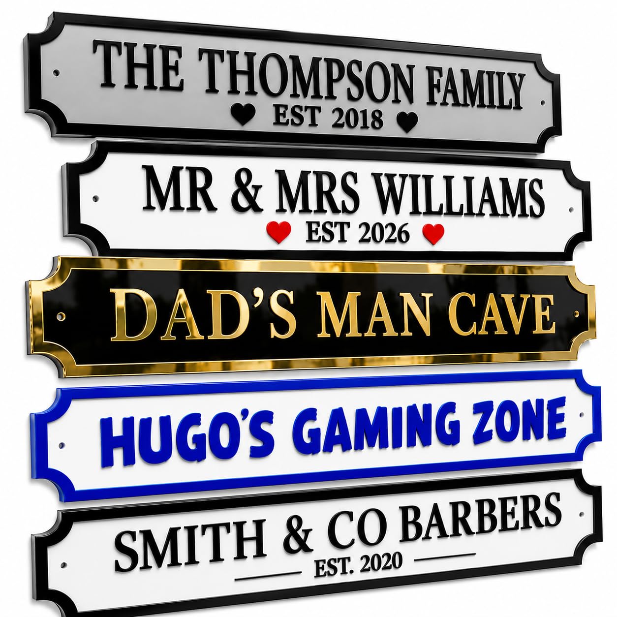 Personalised 3D Street Sign | 8 Colours | Waterproof | Custom Garden Sign | Family Sign