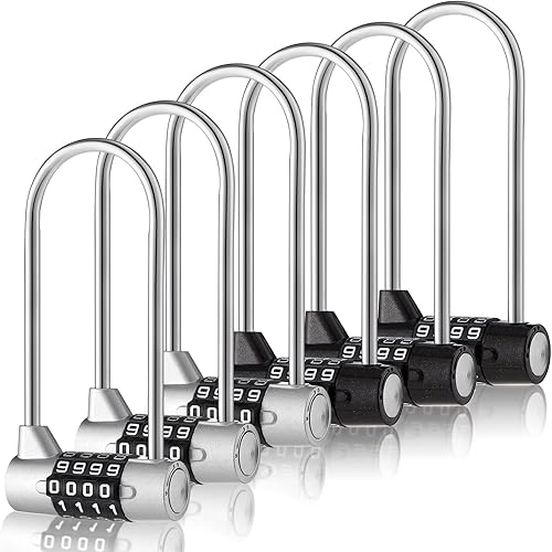 Candado de combinación de 4 dígitos de 354 pulgadas de largo con código reiniciable candado de combinación impermeable para exteriores candado