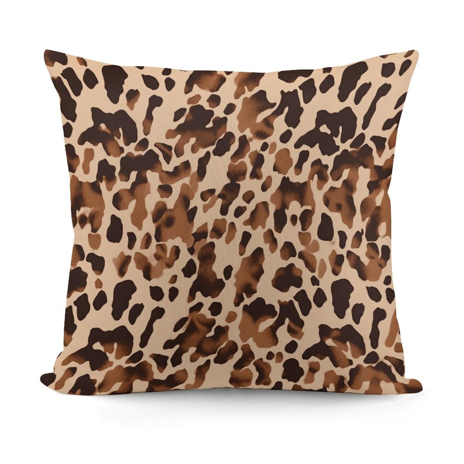 VstaDank Brown Cow Print Pattern Throw Pillow Cover Soft Square Cushion Cover Art Artwork Pillow Covers Mordern Couch Pillow Covers Decorative Cushion Case for Chair Couch Bedroom Living Room