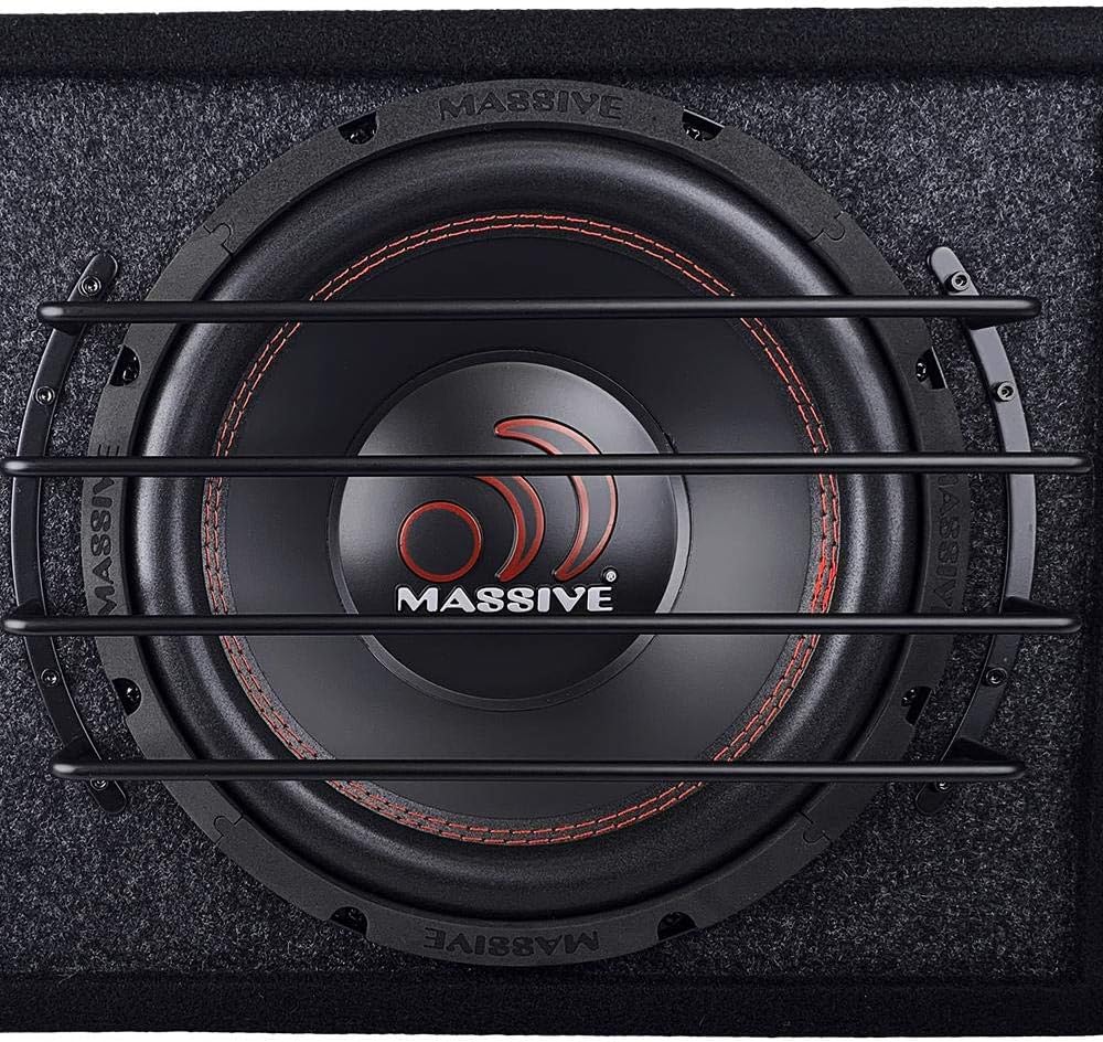 Massive Audio GRILL12 12-Inch Subwoofer Grill | Deep-Set Anodized Steel Protective Cover - Heavy-Duty Mesh Guard for Car Audio Subs – Universal 12" Speaker Protection