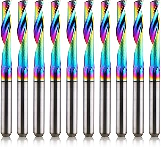 HOZLY CNC Single Flute Router Bits 1/8 Inch Shank