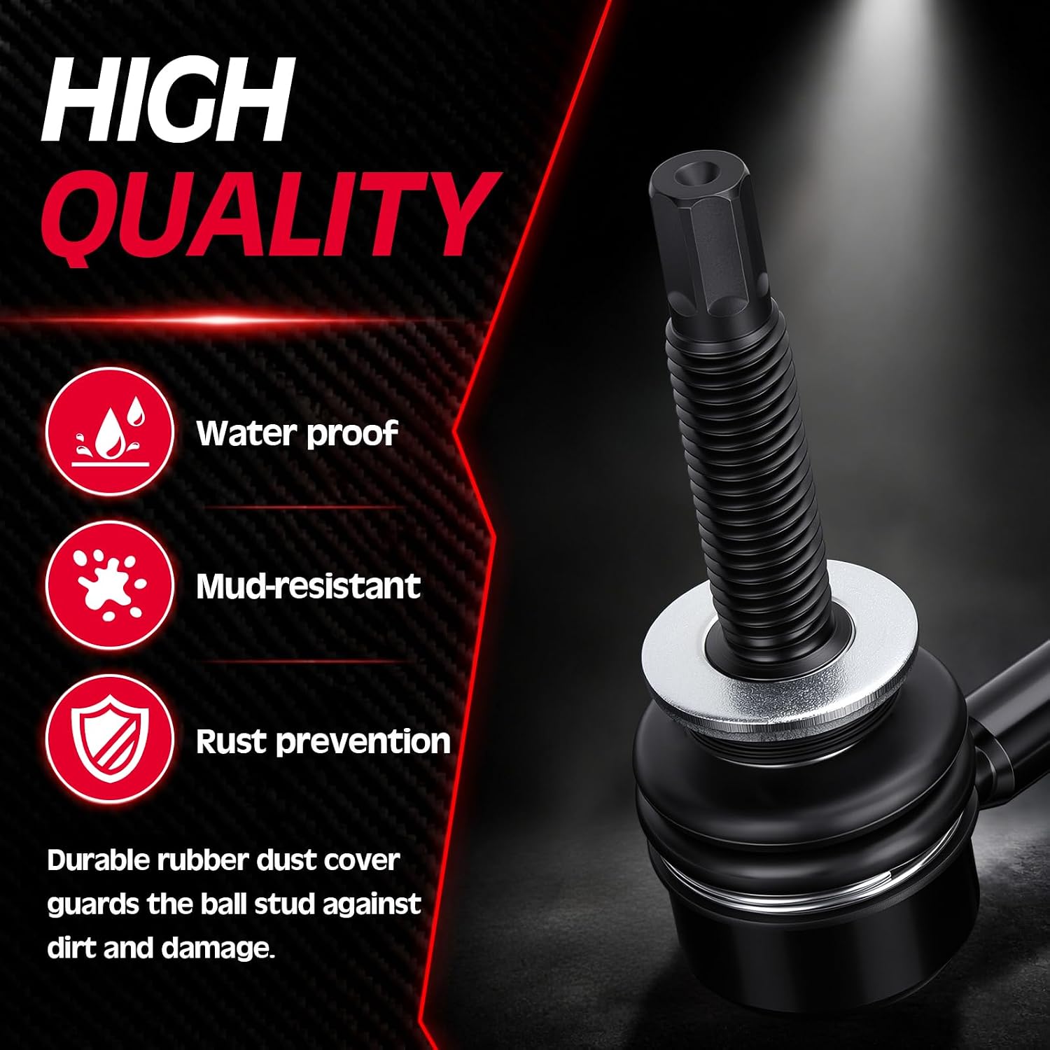 KSP Front Sway Bar Stabilizer Link Set fits Silverado Sierra 1500 2019-2026, Suspension Stabilizer Bar Link for 2019+ GMC Sierra 1500, Aftermarket Sway Stabilizer Link Replace OE MOOG K750963 84367821
