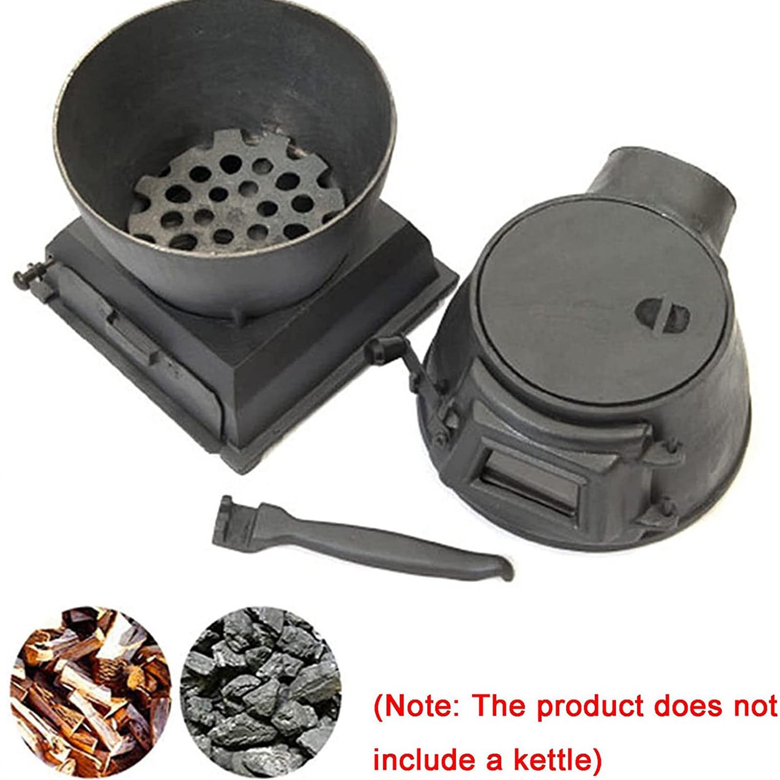Poêle de Camping en Fonte Poêle à Bois Compact Poêle de Camping Portable pour la Cuisine en Plein air Randonnée Pique-Nique Tente de Jardin Chauffage intérieur Petit