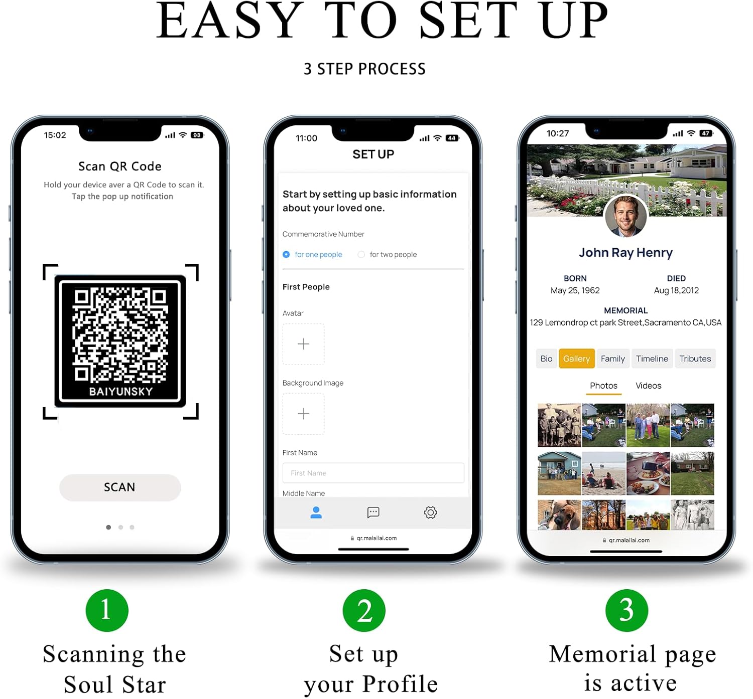 Grave Medallion and Memorial Webpage , QR Memorial Plaques for Outdoors,Headstone Grave Marker ,Sympathy Gifts for Loss of Loved One, Collecting Memories, Photos, and Messages from Family/Friends
