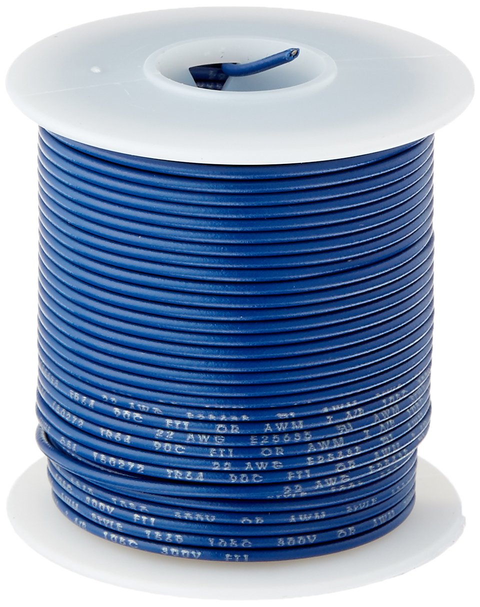 Remington Industries 26UL1007SLDWHI UL1007 26 AWG Gauge Solid Hook-Up Wire, 300V, 0.0190